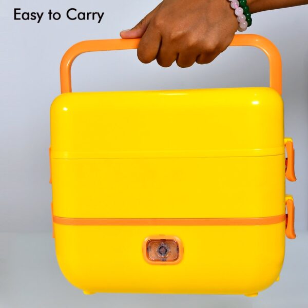 2Layer Electric Lunch Box for Office, Portable Lunch Warmer with Removable 4 Stainless Steel Container. - Image 8