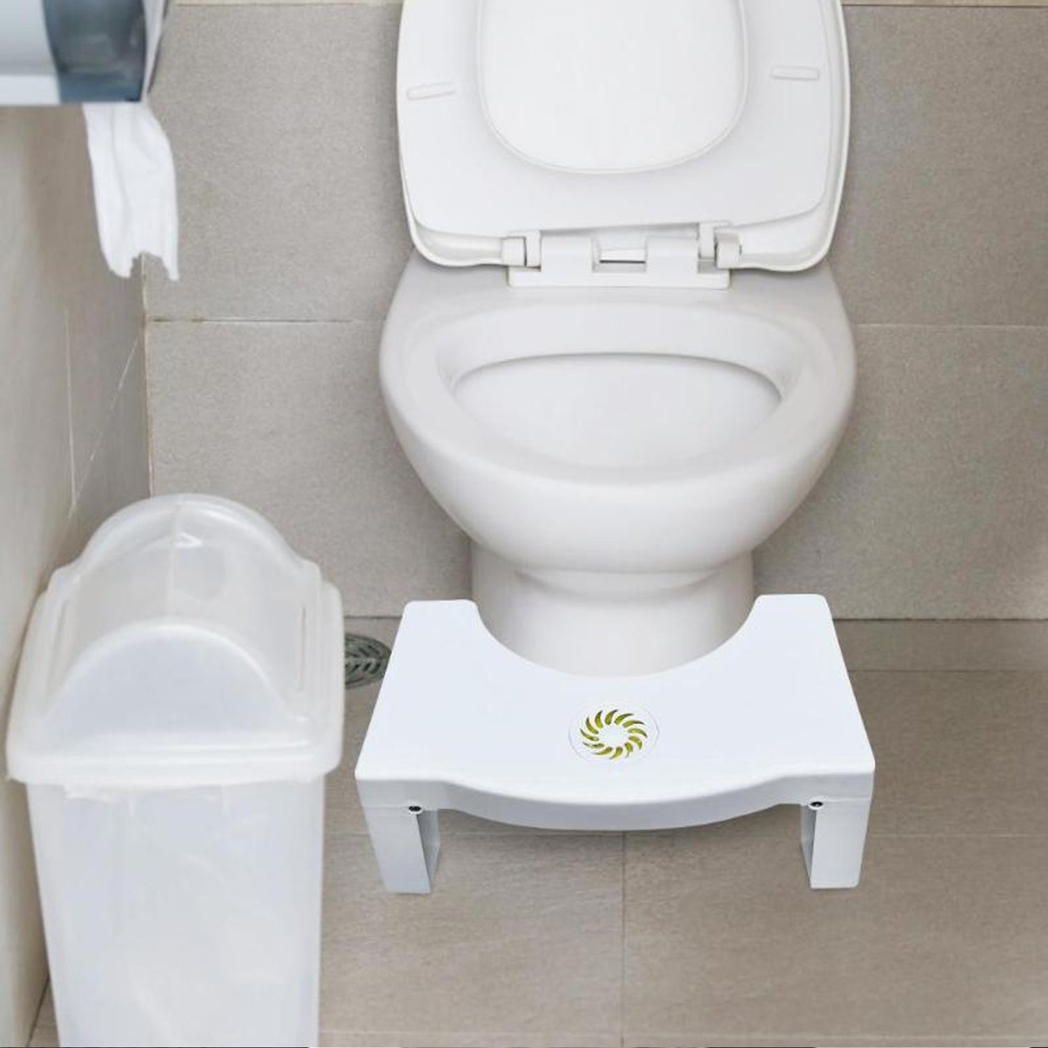 Plastic Non-Slip Folding Toilet Squat Stool - White Color - Image 13