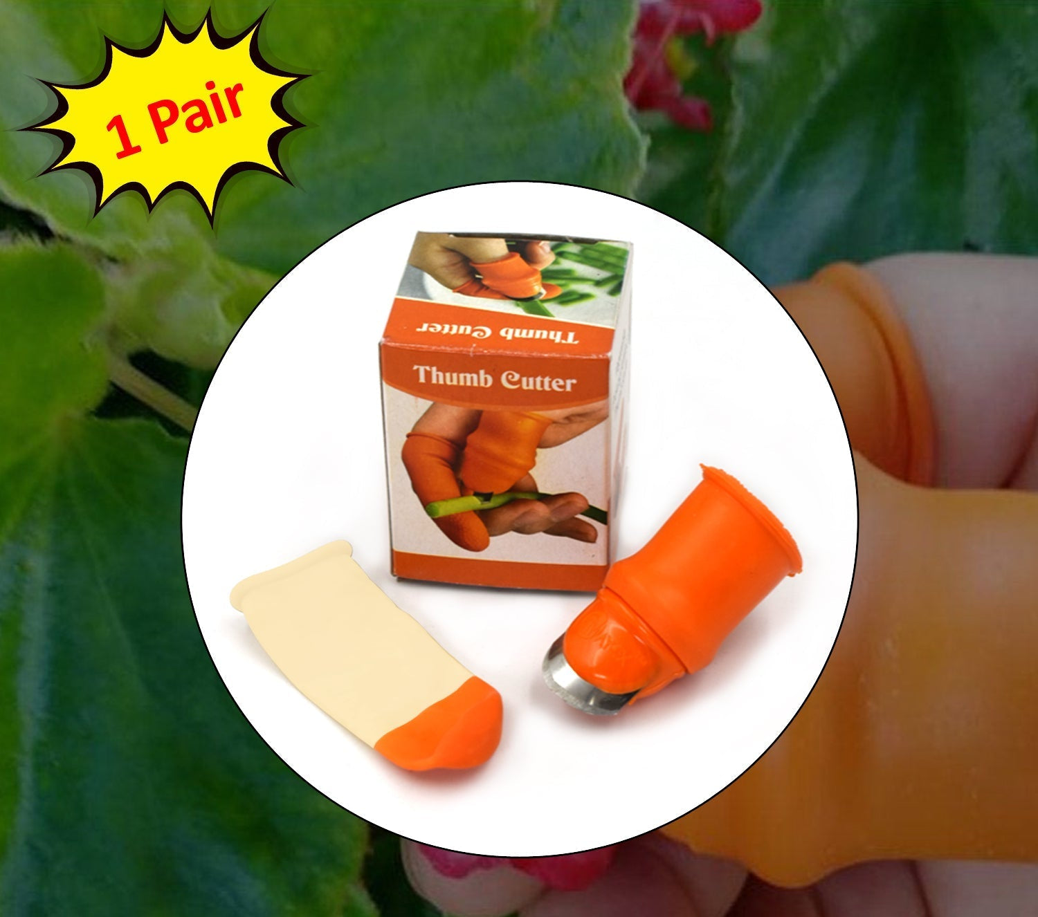 V Thumb Cutter for Peeling & Cutting Vegetables & Fruits (MKK+X77) - Image 2