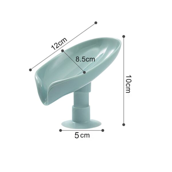 Self Draining Soap Holder for Bathroom Leaf Shape Soap Tray (1PCS) (X820) - Image 4