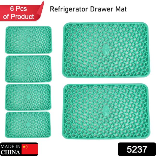 Waterproof PVC Fridge Drawer Mats Set of 6 - Image 2