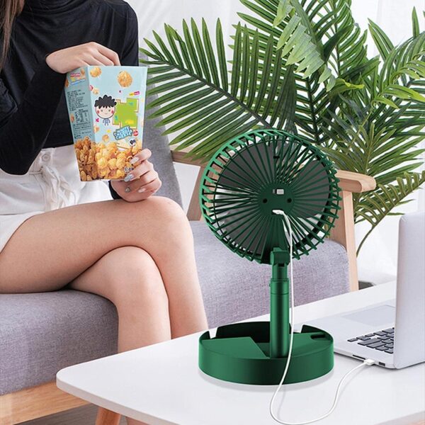 Telescopic Electric Desktop Fan, Height Adjustable, (Battery Not Include / Button Not included) (X633) - Image 5