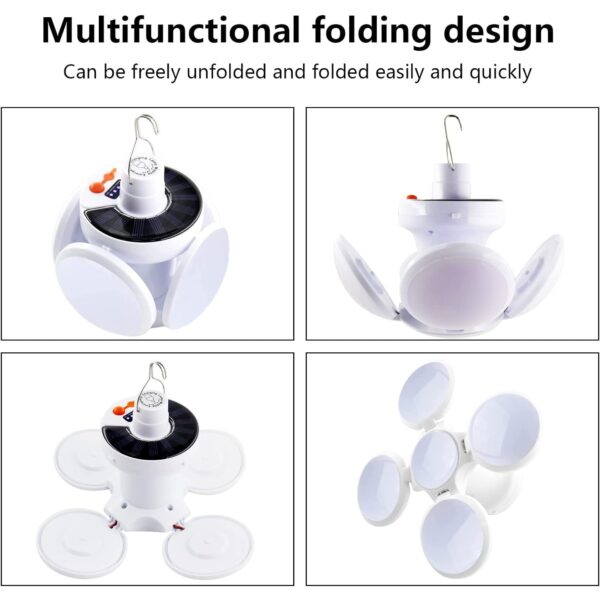 Solar Multi-Functional Emergency LED Light Bulb with USB Charging, (X435) - Image 9