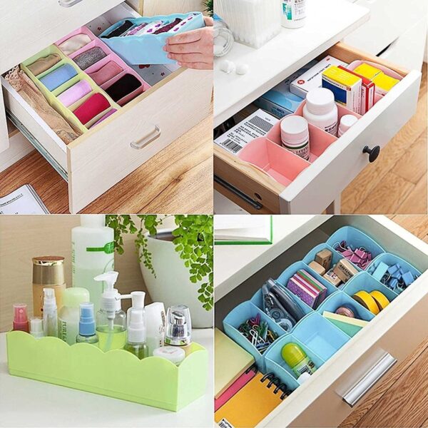 Dividers Tray Organizer Clear Plastic Bead Storage Tray (Multicolour) - Image 11