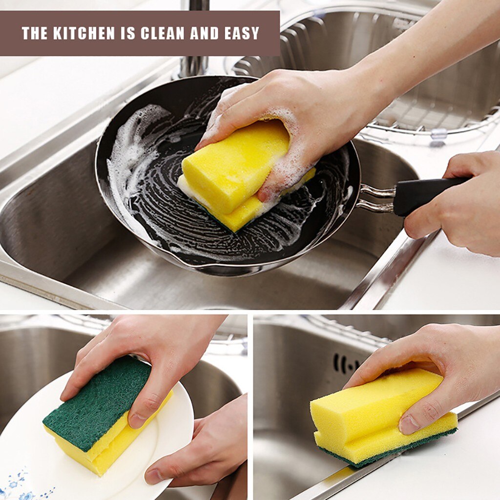 Scrub Sponge 2 in 1 PAD for Kitchen, Sink, Bathroom Cleaning Scrubber - Image 5