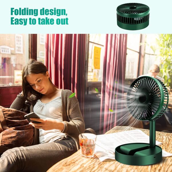 Telescopic Electric Desktop Fan, Height Adjustable, (Battery Not Include / Button Not included) (X633) - Image 3