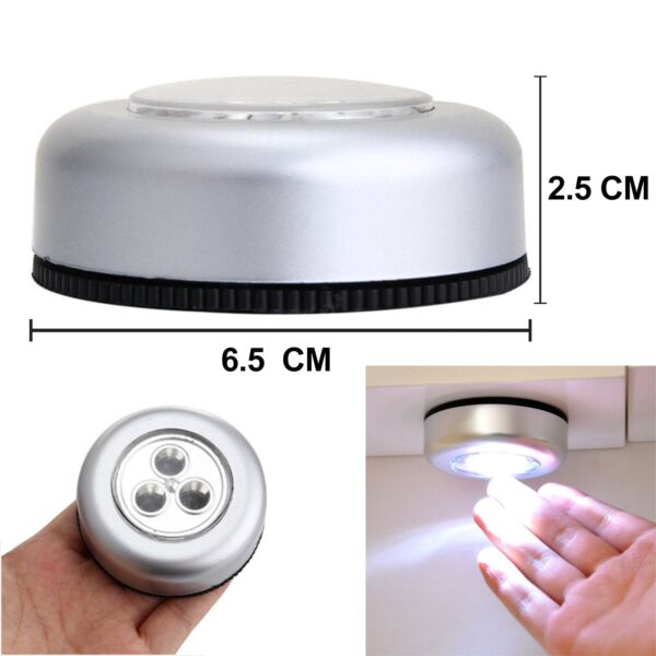 3 Led Cordless Stick Tap Wardrobe Touch Light Lamp (X492) - Image 2