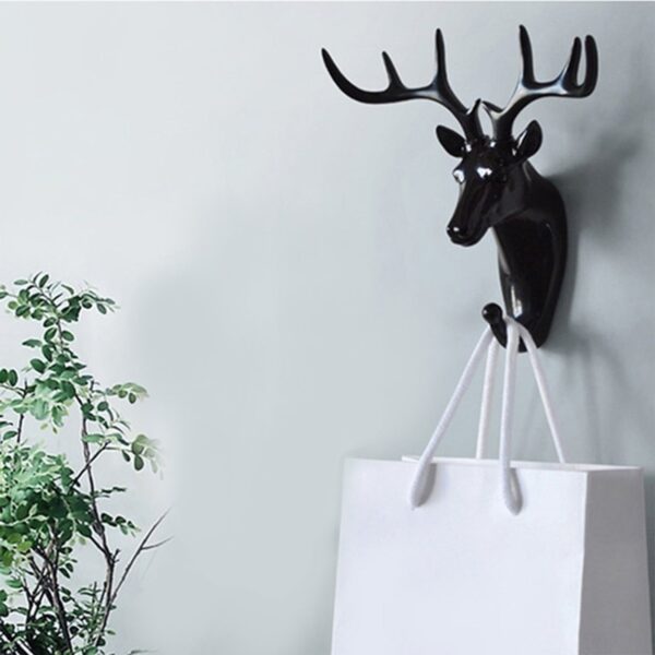 Deer Head Self Adhesive Wall Door Hook Hanger (X807) - Image 2