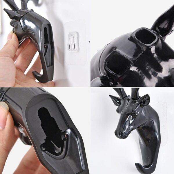 Deer Head Self Adhesive Wall Door Hook Hanger (X807) - Image 6