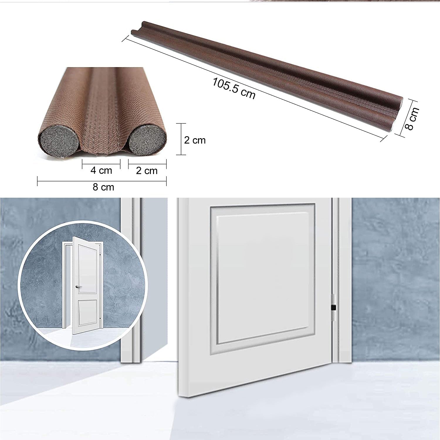 Twin Door Draft Stopper / Guard Protector for Doors and Windows - Image 5