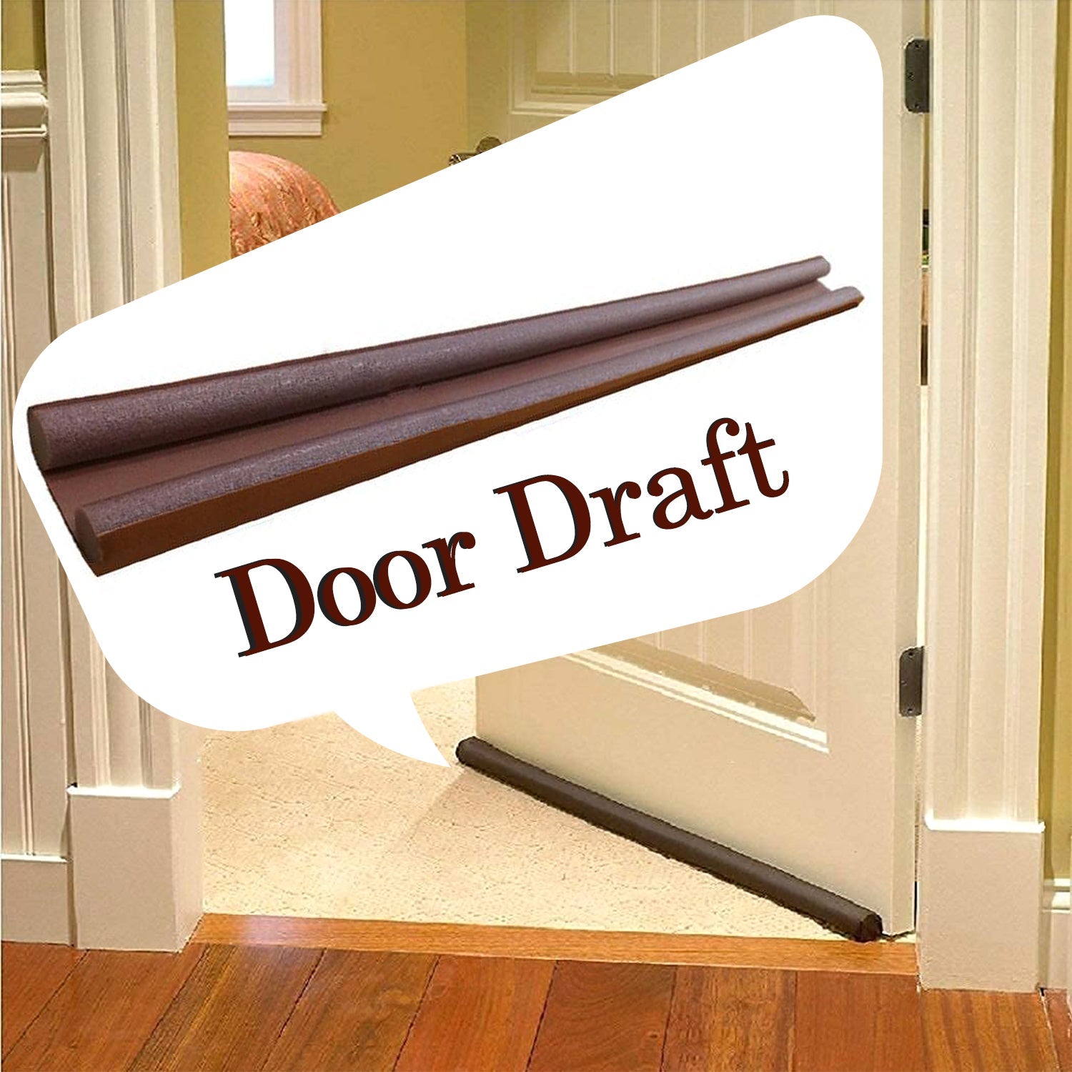 Twin Door Draft Stopper / Guard Protector for Doors and Windows - Image 2