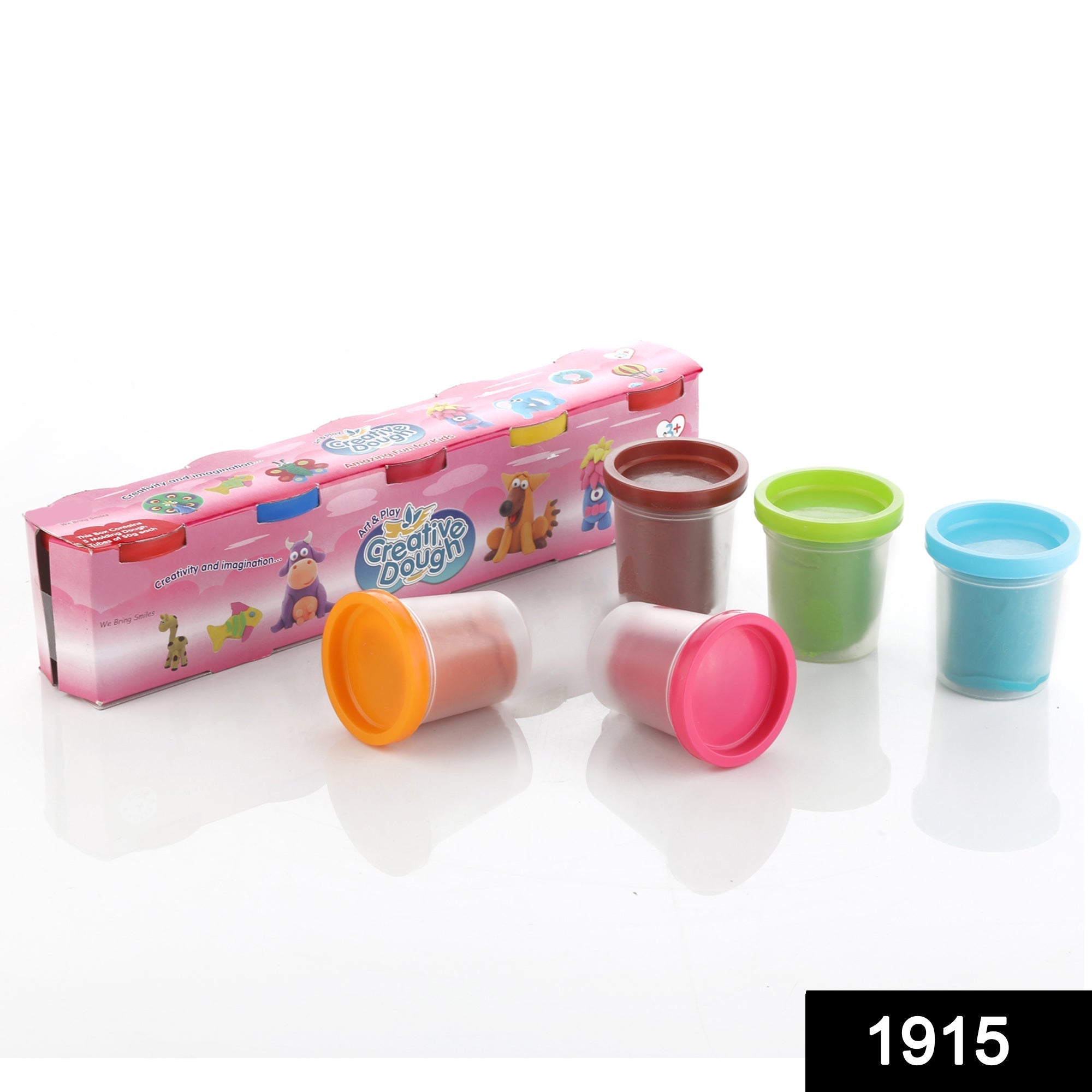 Non-Toxic Creative 50 Dough Clay 5 Different Colors (Pack of 5 Pcs) - Image 2