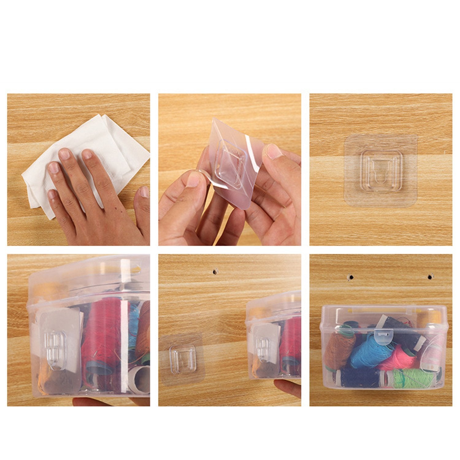 Magic Adhesive Plastic Wall Hooks Heavy Duty Hooks (Pack Of 20) (X24) - Image 5