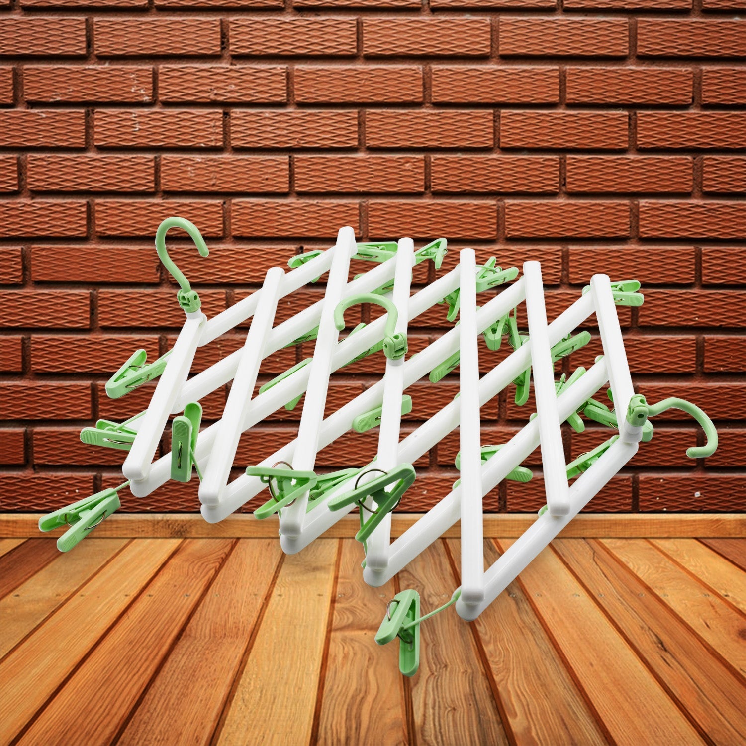 Big Adjustable Clothes Hanger, Windproof Tumble Dryer, Extendable, Socks Washing Liner, Plastic Drying Rack, Sock Hanger, Foldable Hanger, Underwear Dryer with 29 Clips - Image 6