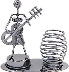 MUSICIAN PLAYING GUITAR PEN STAND SHOWPIECE (X928)