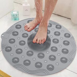 HEAVY QUALITY BIG SIZE ANTI SLIP BATH MAT WITH HARD & SOFT SCRUBBER (X512)