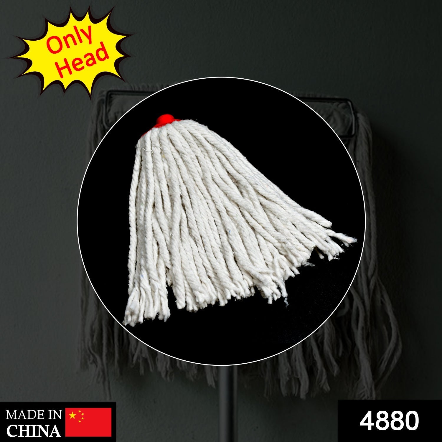 Cleaning Mop Head Used for Cleaning Dusty and Wet Floor Surfaces and Tiles. (Only Head) - Image 2