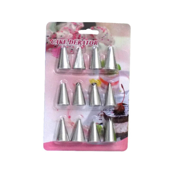 Cake Decorating Stainless Steel Nozzle (12pcs) (X925)