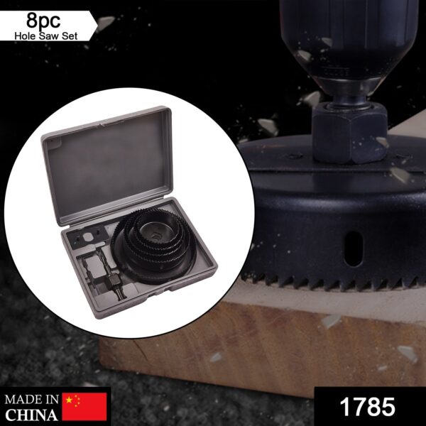 8-Piece Set Carbon Arbored Adjustable Hole Saw Set Round Circular (64 mm, 76mm1 89mm, 102mm & 127mm) - Image 2