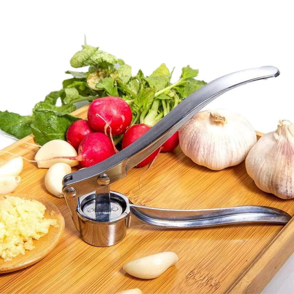 Stainless Steel Garlic Press Crusher - Image 3