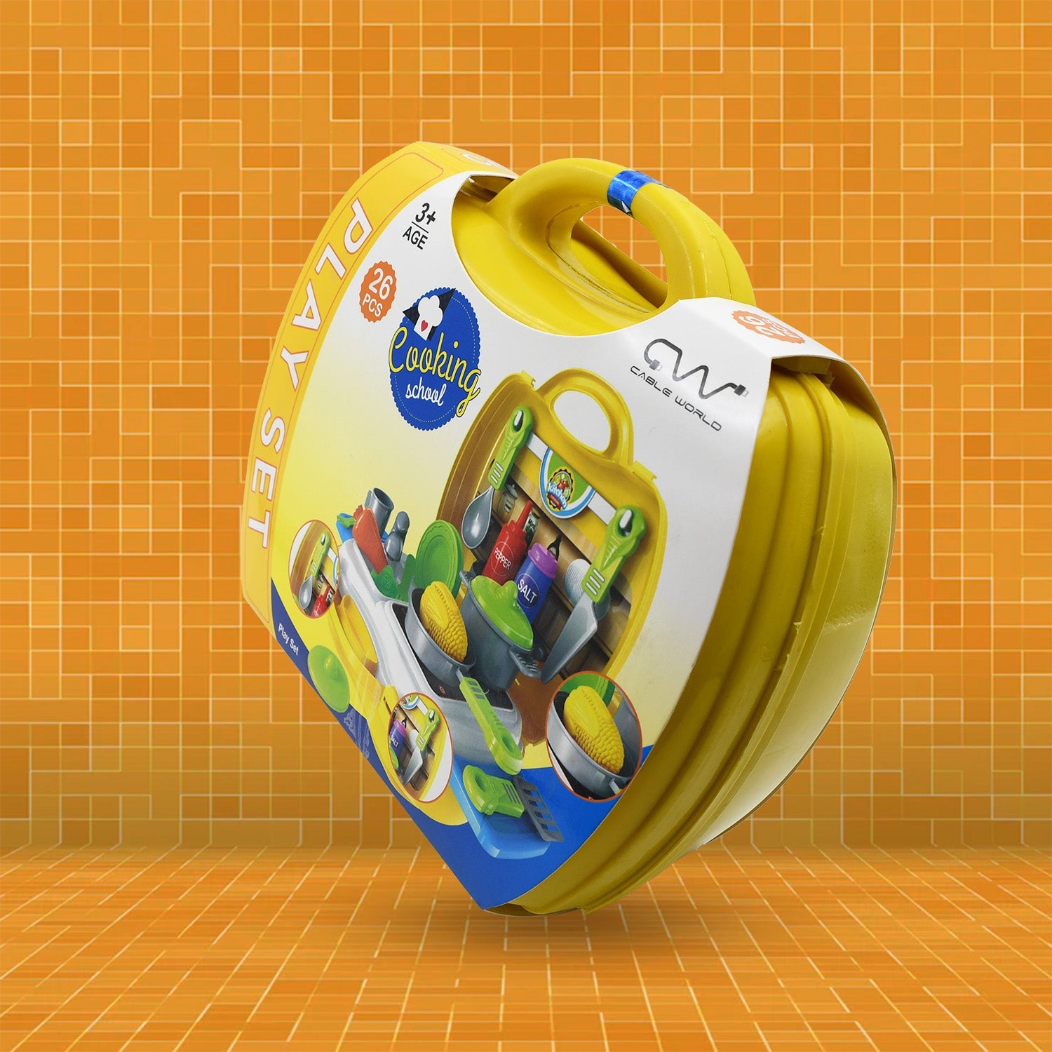 Cooking Toy Plastic Kids Cooking School Play Set (26 Pc Set) - Image 3