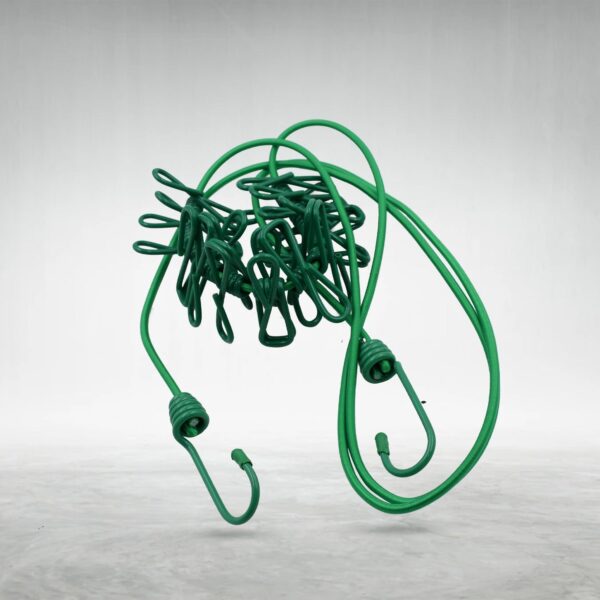 Elastic Cloth Drying Rope with 12 Metal Clip Portable Clothes line For Home & Travel (X421)