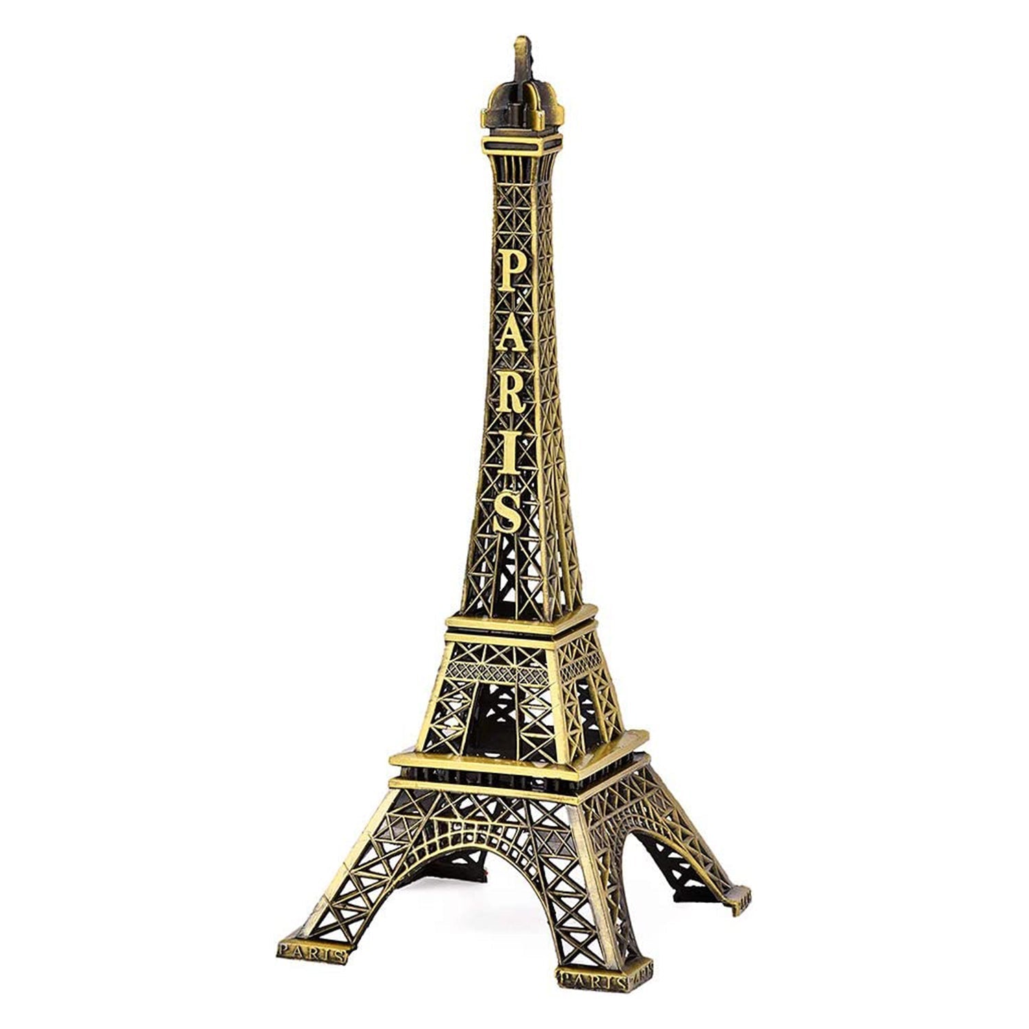 Antique Finish 3D Metal Paris Eiffel Tower Metal Craft Famous Landmark Building Metal Statue, Cabinet, Office, Gifts Decorative Showpiece. - Image 4