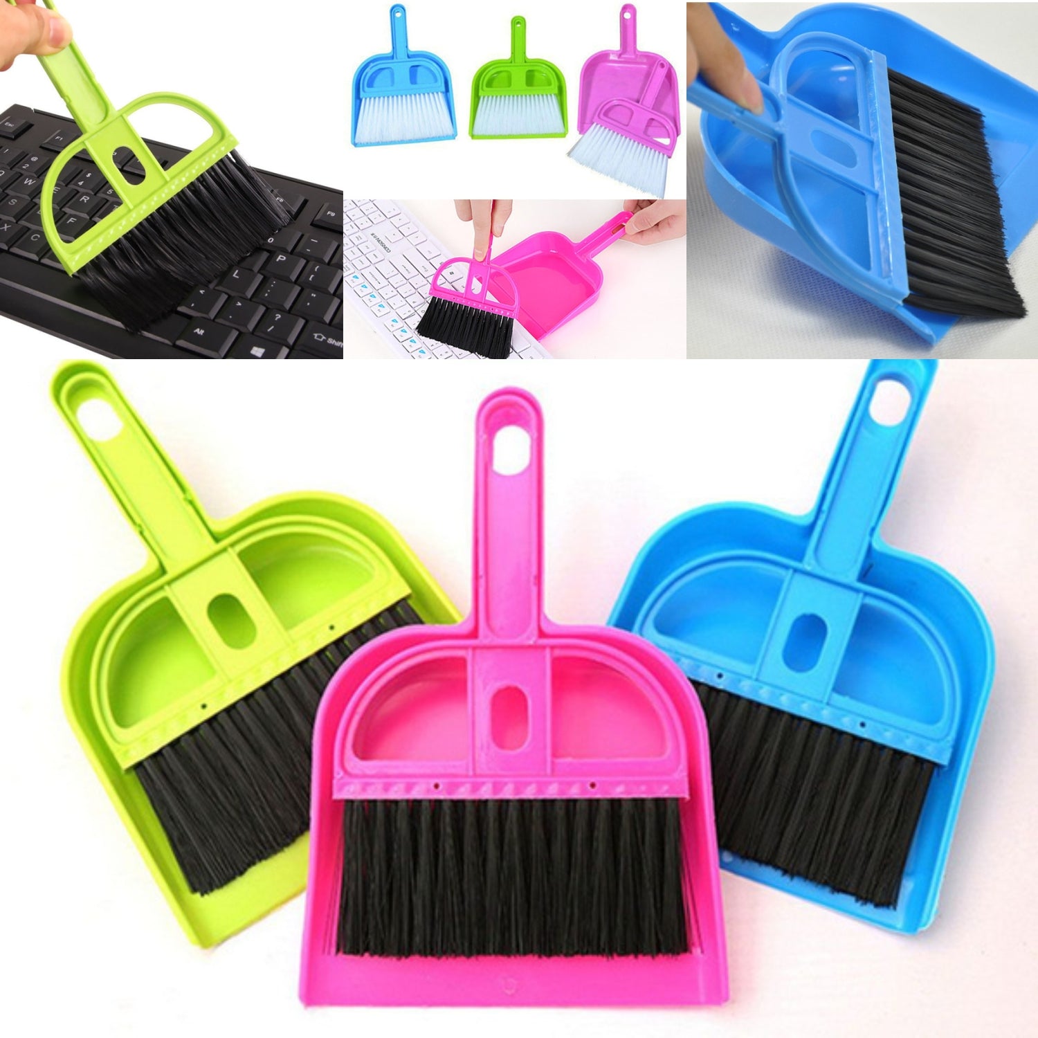 Mini Dustpan with Brush Broom Set for Multipurpose Cleaning - 2 pcs - Image 4