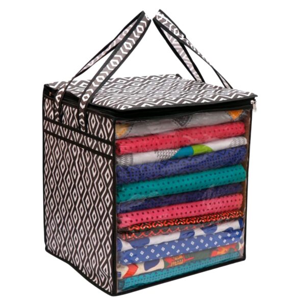 XL SAREE / CLOTH COVER WITH FULL FRONT WINDOW (40*38*33CMS) (RANDOM COL. & DESIGN) (1PC) (YS+X134) - Image 2