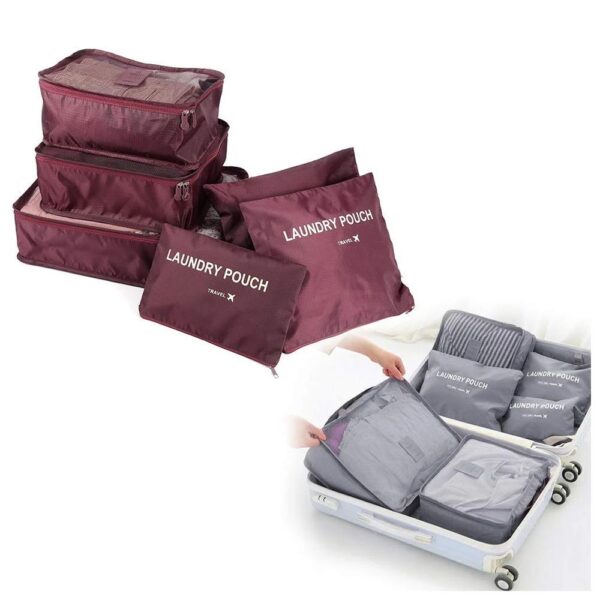 Cloth Organizer Pouch Laundry Zipper Bags (6 pcs) (X560) - Image 3