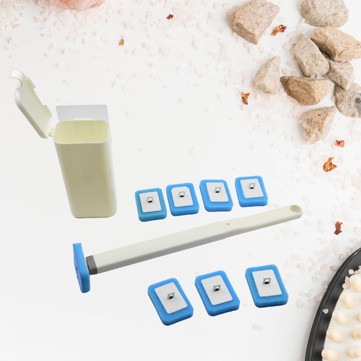 Toilet Brush Wand, Toilet Brush Kit with 8 Count Disposable Toilet Refills Heads - Image 3