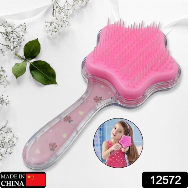 Cartoon Hair Brush Massage Shower Comb Blur Wet Salon Hair Brushes Hair Styling Tools, Glitter Comb, Soft & Smooth Brush, Mermaid Brush For Kids Return Gifts For Kids (1 Pc ) - Image 2