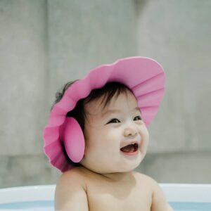 Adjustable Safe Soft Bathing Baby Shower Hair Wash Cap for Children, Baby Bath Cap Shower Protection for Eyes and Ear, (X680)