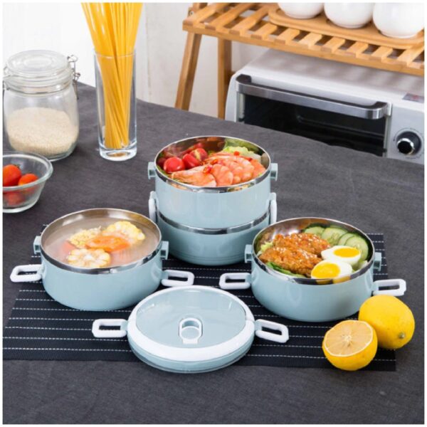 Multi Layer Stainless Steel Hot Lunch Box (4 Layer) (X325) - Image 2