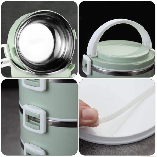 Multi Layer Stainless Steel Hot Lunch Box (2 Layer) - Image 3