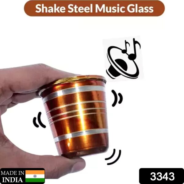 Stainless Steel Glass with Bell Sound for Kids Boys and Girls Glass Set Water/Juice Glass, Stainless Steel Baby Musical Toy Glass - Image 2