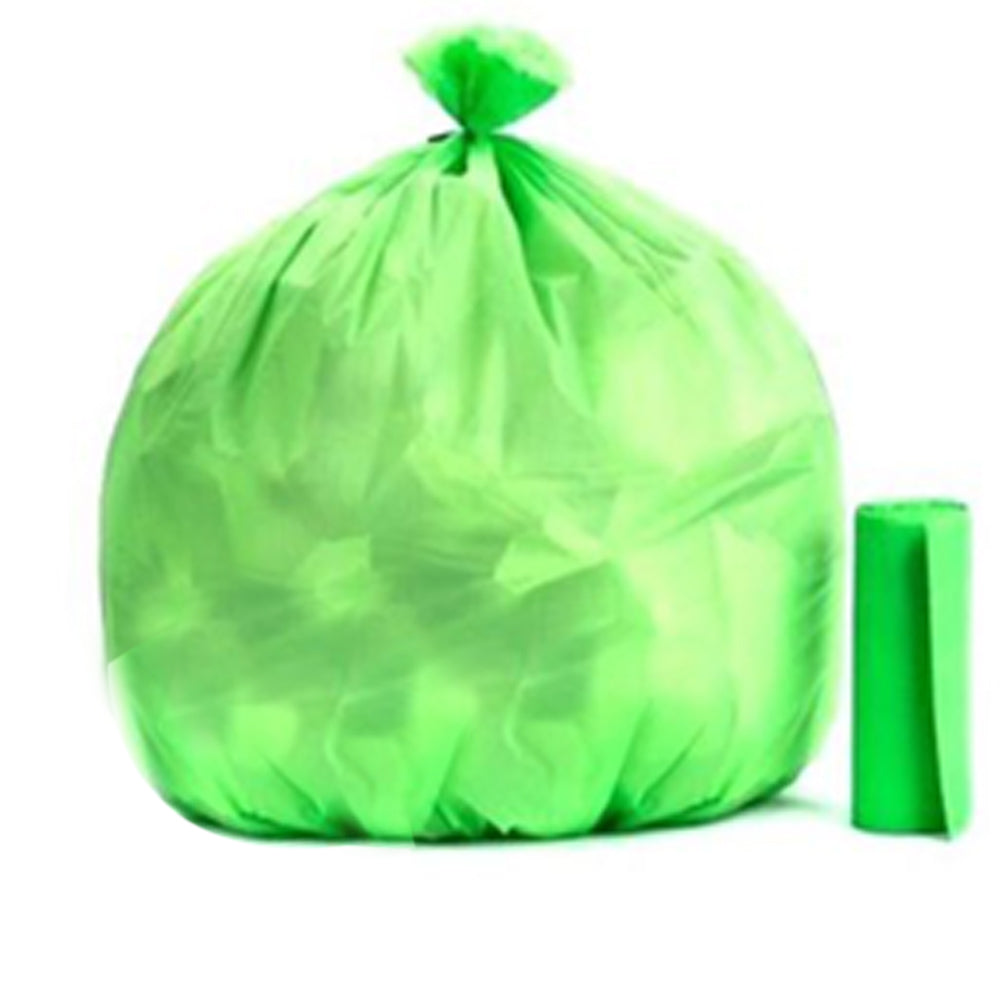 Bio-degradable Eco Friendly Garbage / Trash Bags Rolls (24" x 32") (Green) - Image 4