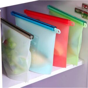 Reusable Silicone Airtight Leakproof Food Storage Bag - 1 ltr (YS+X145)