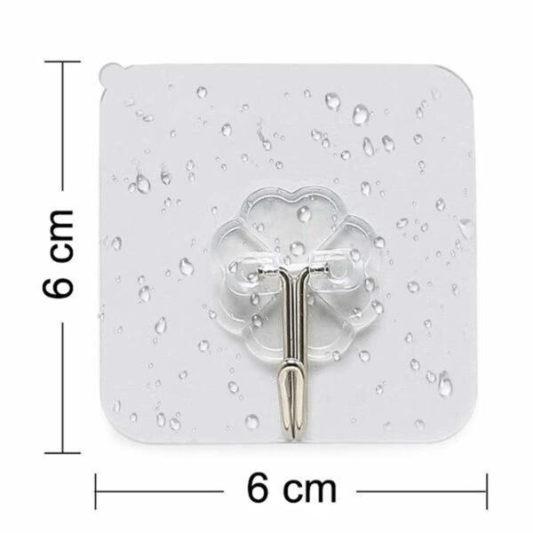 100PC MULTIPURPOSE STRONG SMALL STAINLESS STEEL ADHESIVE WALL HOOKS - Image 5