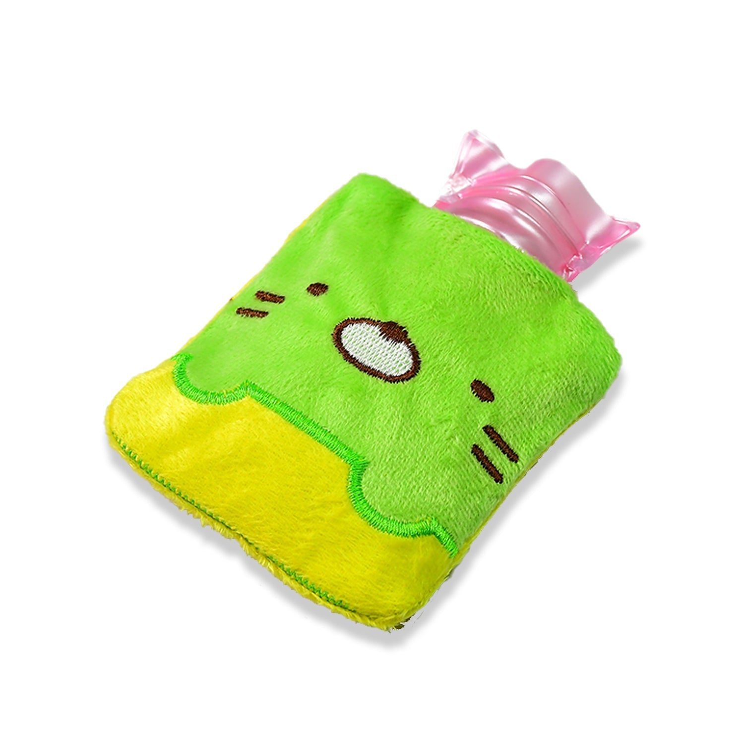 Green Kitty small Hot Water Bag with Cover for Pain Relief, Neck, Shoulder Pain and Hand, Feet Warmer, Menstrual Cramps. - Image 4