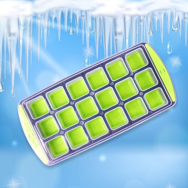 18-Cavity Pop-Up Ice Cube Tray - Flexible Silicone, Easy Release 100% BPA-Free - Image 6