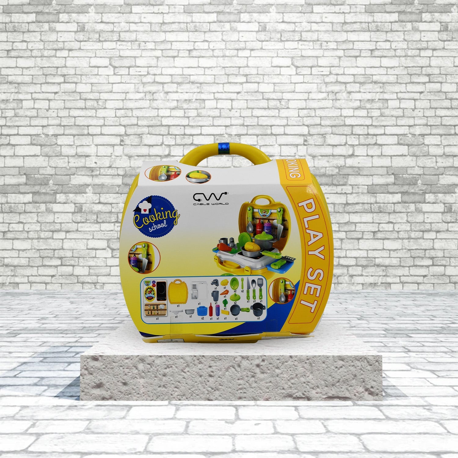 Cooking Toy Plastic Kids Cooking School Play Set (26 Pc Set) - Image 4