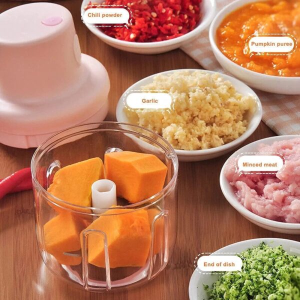 Electric Mini Garlic Chopper (250ml) (X617) - Image 5
