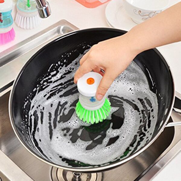 Cleaning Brush with Liquid Soap Dispenser (X356) - Image 5