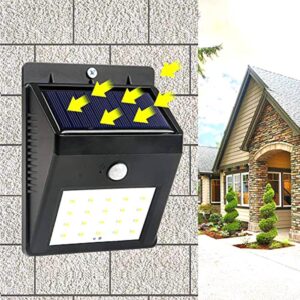 Solar Security LED Night Light for Home Outdoor / Garden Wall (Black) (30-LED Lights) (X348)