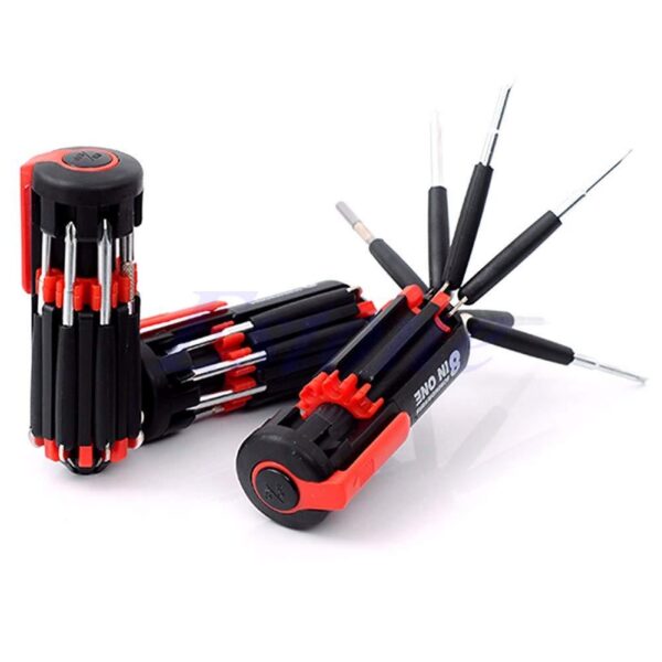 8 in 1 Multi-Function Screwdriver Kit with LED Portable Torch (X911) - Image 2