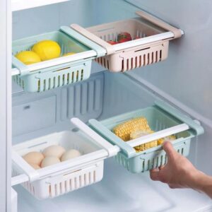 MKK+X37-Fridge Organizer Drawer - Adjustable Fridge Storage Basket ( 4pc Set )