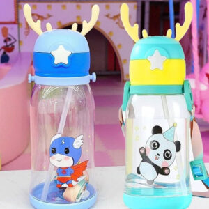 KIDZ WATER BOTTLE WITH STRAW (X886)