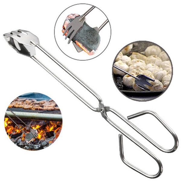 31cm MULTI FUNCTIONAL METAL BBQ CLIP TONGS CLAMP FOR GARBAGE CHARCOAL SERVING TOOLS - Image 3