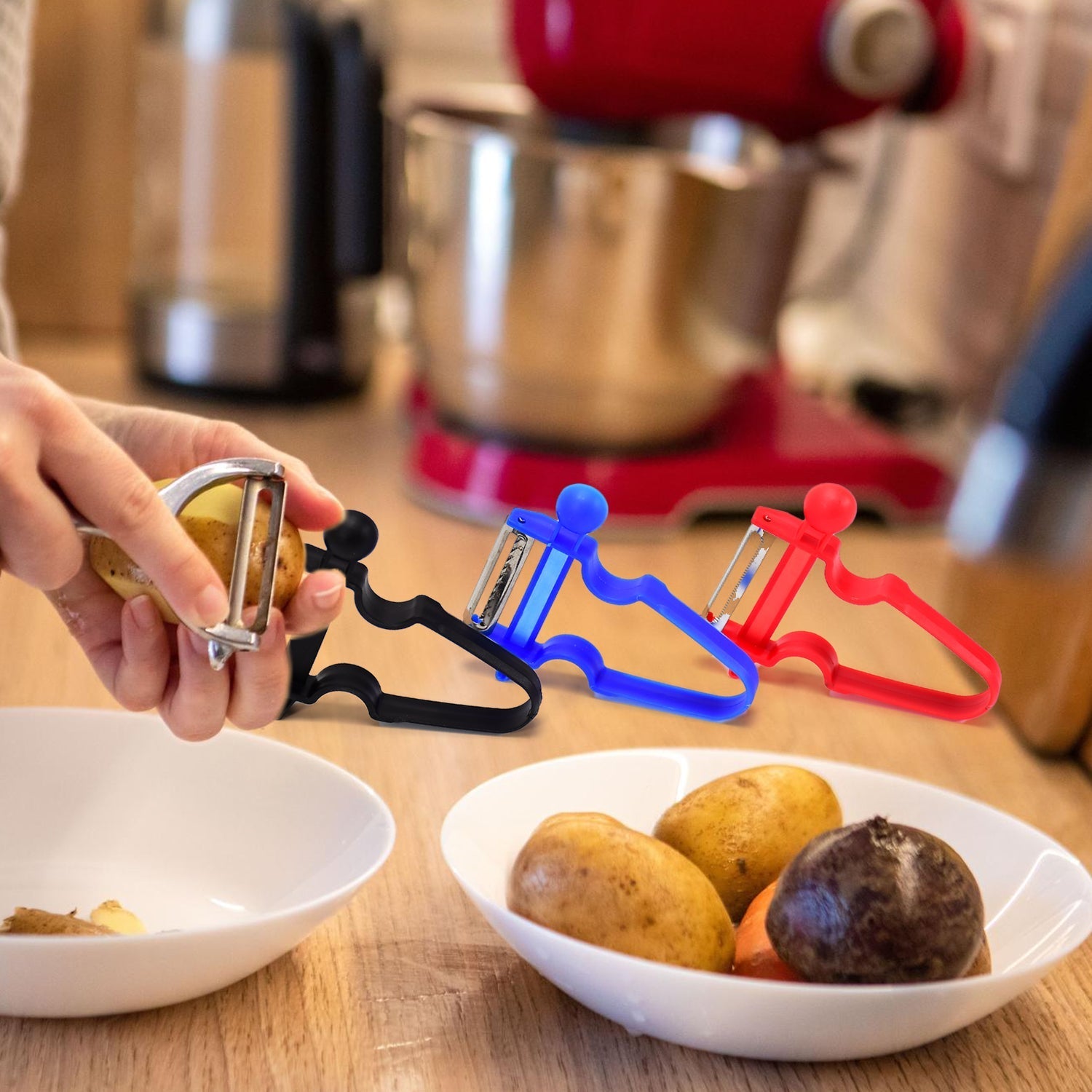 3pc Sharp and Durable Blades, Ergonomic Handles, Vegetable Peeler for Kitchen - Image 3